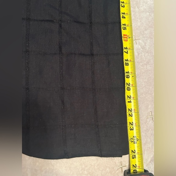 LRL 100% Black Linen Blouse Button Down Mandarin Collar Women’s PS Roll Tab Work - Picture 7 of 11